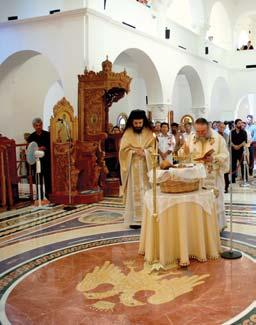Ηδη ὡλοκληρώθησαν οἱ βασικὲς ἐργασίες καὶ μάλιστα ἡ περίφημη μαρμαρόστρωσις τοῦ δαπέδου μὲ τὶς ὡραῖες καὶ ἐντυπωσιακὲς συμβολικὲς παραστάσεις της,