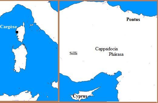 SYNCRETISM WITH THE ACCUSATIVE Map 5.2: Cyprus and the Greek-speaking area of Corsica (before the 20 th c.
