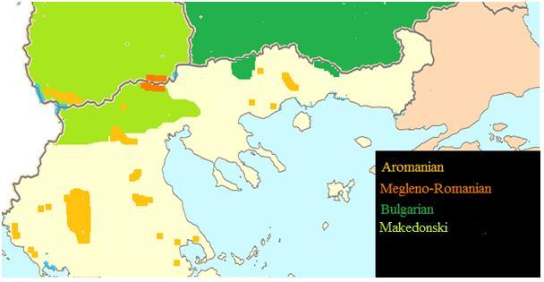 THE LOSS OF THE GENITIVE IN GREEK Map 7.11: Romance and Slavic in Northern Greece 7.4.3.