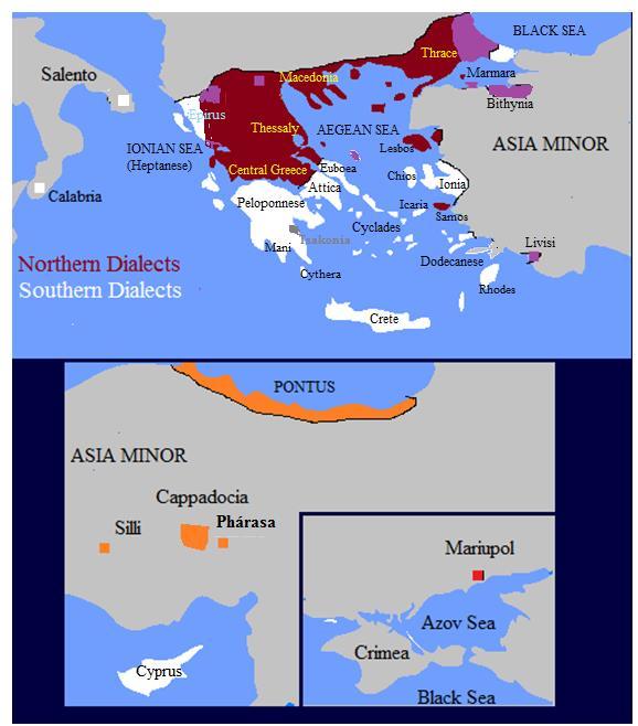 THE LOSS OF THE GENITIVE IN GREEK Map 1.1: The Greek-speaking world at the beginning of the 20 th c.