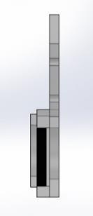 Εικόνα 28: Διάφραγμα Χωρίς κινητήρα (Solidworks) Εικόνα 29: Διάφραγμα (πριν βαφτεί το κινούμενο με μαύρο χρώμα) Ο έλεγχος του κινητήρα γίνεται με τη χρήση του
