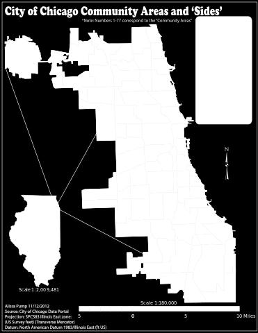 2.1.3 Community areas Υπάρχουν 77 συνολικά CommunityAreas στο Chicago. Κάθε CommunityArea ιδανικάαντιστοιχεί σε μια γειτονιά (π.χ. Hyde Park και Uptown) που αναγνωρίζεται από τους κατοίκους της.