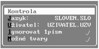 Ako Spell602 funguje v praxi? 82 Obr. 46 Spell602 Kontrola - spúšťa samotnú kontrolu. Spell602 číta text (t.j. porovnáva napísané slová so svojím slovníkom) a kým všetky pozná, nič sa nestane.