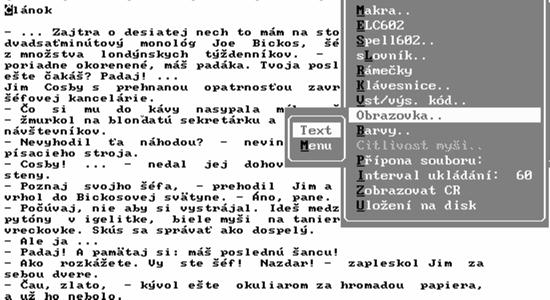 Pri tejto voľbe je podstatné zapamätať si len toľko, že najvýhodnejšie (z hľadiska používania textu napísaného pomocou T602 v iných programoch) je ponechať nastavenie Latin2. Obr.