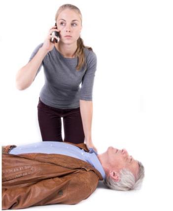Εικόνα 15: Κλήση εξειδικευμένης προνοσοκομειακής φροντίδας Υπό την προϋπόθεση της μη ύπαρξης αυτόματης αναπνοής, ο ανανήπτης ή αν υπάρχει κάποιος άλλος παρευρισκόμενος στο σημείο, θα πρέπει να