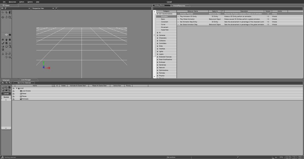7.3 Γραφικό περιβάλλον διεπαφής - Graphical User Interface (GUI) Το Graphical User Interface χρησιμοποιείται σαν κύριος χώρος εργασίας κατά τη διάρκεια πολλαπλών φάσεων προγραμματισμού και VE
