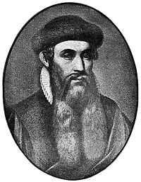 Vào khoảng năm 1450, Johannes Gutenberg (khoảng năm 1390 ngaỳ