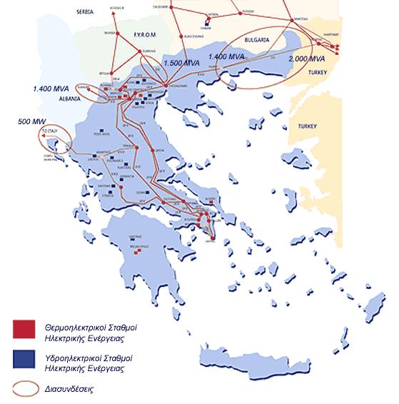Ειζαγωγή Κεθάλαιο 1 είλαη πεξίπνπ 4.4 ΜW. Ζ δηαζχλδεζε κε ηελ Ηηαιία απνηειείηαη απφ ππνβξχρην θαιψδην θαη Γ.Μ. ζπλερνχο ξεχκαηνο (HVDC) ηζρχνο 5 MW.