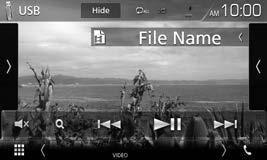 USB عمليات التشغيل في حالة عدم عرض أزرار التشغيل على الشاشة المس المنطقة التي تظهر في الرسم التوضيحي. لتغيير إعدادات تشغيل الفيديو راجع صفحة 58.