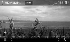 المكونات الخارجية األخرى استخدام هاتف ذكي HDMI/MHL في حالة عدم عرض أزرار التشغيل على الشاشة المس المنطقة التي تظهر في الرسم التوضيحي. لتغيير إعدادات تشغيل الفيديو راجع صفحة 58.