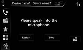 BLUETOOTH االتصال بالصوت متاح فقط عندما يحتوي الهاتف الجوال الموصل على نظام تعرف على الصوت. 1 قم بتنشيط االتصال عن طريق الصوت.