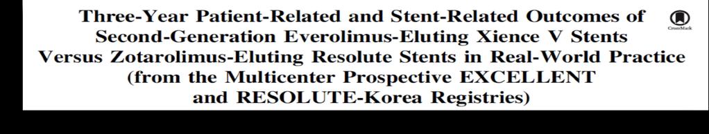 Lee JM et al Am J Cardiol 2014! The rate of very late definite or probable ST was very low and comparable between the 2 stents ( 0.1%)!