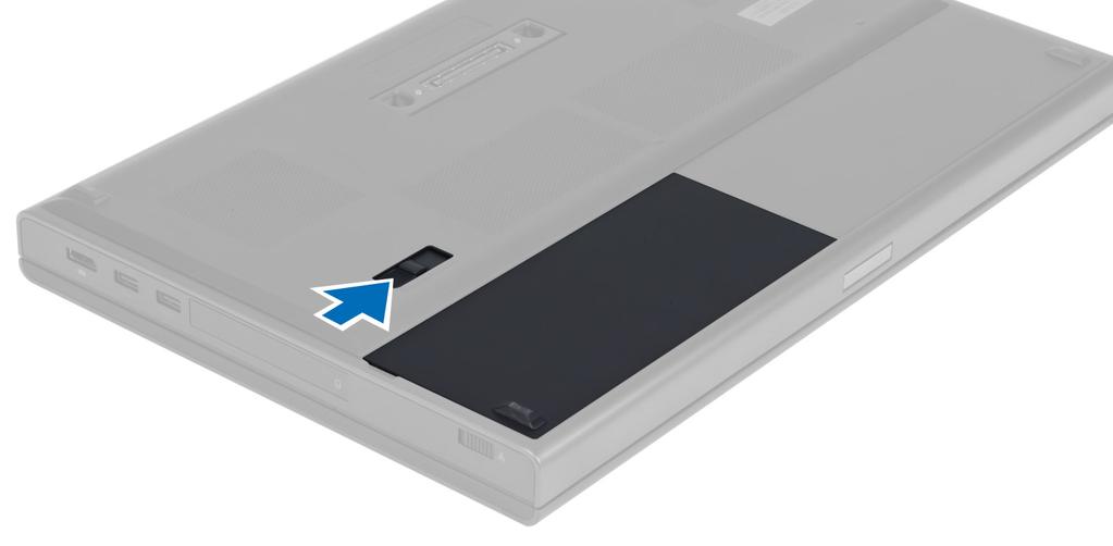 Εγκατάσταση της ExpressCard 1. Τοποθετήστε την ExpressCard στην υποδοχή και πιέστε την, μέχρι να ασφαλίσει στη θέση της. 2.