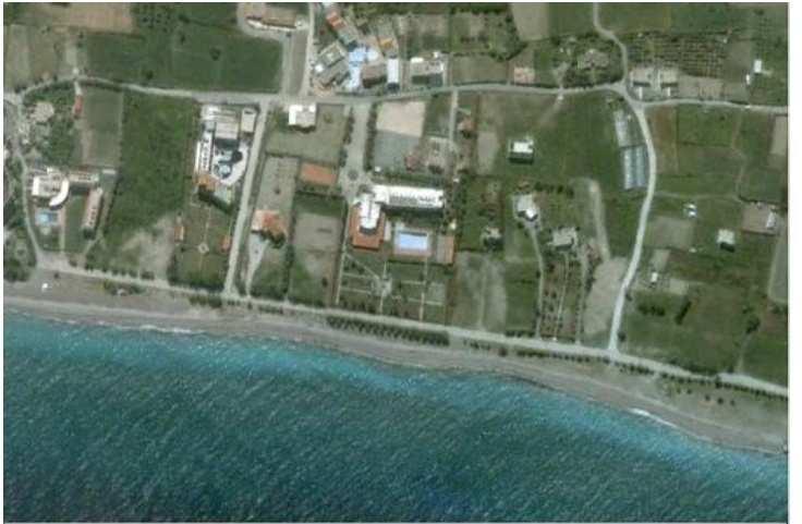 Κεφάλαιο 6.Μελέτες περίπτωσης Εικόνα 6.6: Παραλία Κρεµαστής 2002 Πηγή: Google Earth Εικόνα 6.