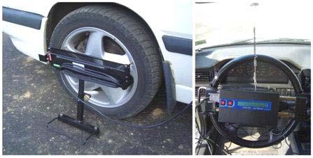 Dispozitivul ISL 401М (fig. 8.39) este destinat pentru măsurarea jocului sumar în sistemul de direcţie a autoturismelor, autocamioanelor, autobuzelor şi troleibuzelor.