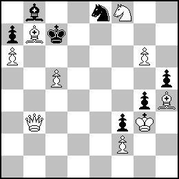 Sh7? (zz) Sg7!} {1.Qd1?/Qd3?/Qd5? (zz) Sd6!} {1.Qa4? (zz) Sd6!} {1.Qe6? (zz) Sg7!} 1.Qb5! (zz) 1...Sg7 2.Se6+ Sxe6 3.Qd7+ Kxd7# 1...Sd6 2.cxd6+ Kxd6 3.Qc5+ Kxc5# 1...Sf6 2.Qd7+ Sxd7 3.