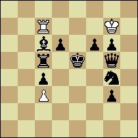 Kg5 Kg2 2.Kh4 Qg4# T (h#2 Πθάθη Σακαηιέσλ) : 1.Ke8 Se5=B 2.