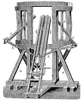 τους ελληνιστικούς και τους ρωμαϊκούς χρόνους) κατέστησαν δυνατή την εκτόξευση λίθων βάρους ως και 80 kg, αν και οι συνηθέστερες μηχανές αυτού του τύπου εκτόξευαν λίθους βάρους 13-26 kg και