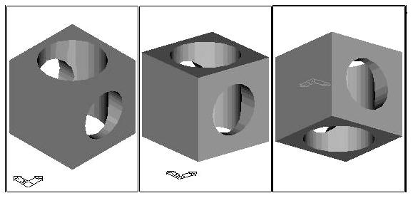 3. 2-ame ir 3-iame ekrane pakeisti žiūrėjimo kryptį, lyginant su SW Isometric vaizdu (29 pav.,a) kompaso panaudojimo būdu. 2 užduotis a b c 29 pav. 1. Nubraižyti 2.5D objektų grupę (30 pav.