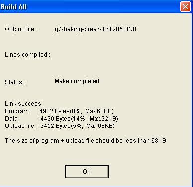Κάνοντας κλικ στην επιλογή «χτίσιμο όλων» θα εμφανιστεί το εξής μήνυμα Εικόνα 30 Build All (Χτίσιμο όλων) «Χτίζει» όλο το πρόγραμμα, συνδέει