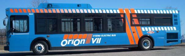 Εικόνα 18 Υβριδικό Λεωφορείο ORION VII της Νέας Υόρκης 104 Η μηχανή που χρησιμοποιείται στο υβριδικό λεωφορείο ORION VII είναι μικρότερη από μια μηχανή ενός πετρελαιοκίνητου αστικού λεωφορείου,