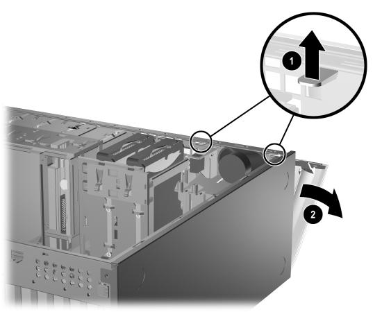 µ 1. ÅÜí Ý åôå êëåéäþóåé ôï Smart Cover Lock, åðáíåêêéíþóôå ôïí õðïëïãéóôþ êáé ñçóéìïðïéþóôå ôï âïçèçôéêü ðñüãñáììá Computer Setup ãéá íá îåêëåéäþóåôå ôçí êëåéäáñéü. 2.