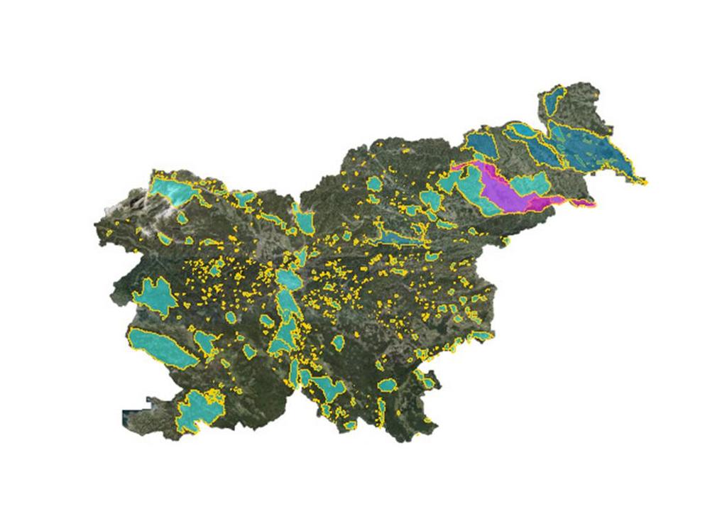 Vodovarstvena območja in območja NUV- načrt upravljanja z vodami Legenda: - VVO vodovarstvena