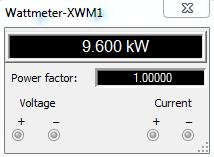 Δηθόλα 6.46 - Wattmeter XWM1. χκθσλα κε ηελ πξνζνκνίσζε, ην παξαπάλσ θχθισκα δίλεη 9.