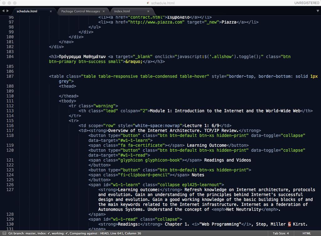 HTML features HTML Files Allows the embeddig of hyperliks (υπερσυνδέσμων, δεικτών) to other HTML documets as well as other files (audio, video, aimatio, biary) Therefore, it ca be used for the desig