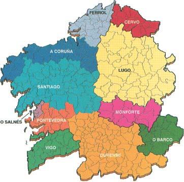 CONTORNO Ámbito xeográfico ÁREAS DE SAÚDE DE GALICIA Contorno Ámbito xeográfico Datos