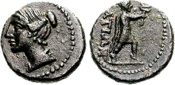 113 Αργυρά νομίσματα (δραχμές και στατήρες) της ΛΑΤΟΥΣ, 200 67 π.χ. με τη Λατώ ή την κόρη της Άρτεμη και τον Ερμή. εργητών ή βοσκών.