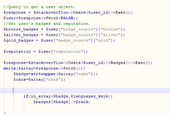 Εικόνα 3.0.2 Συλλογή φήμης και εμβλημάτων από Stack Overflow 3.5 Twitter API Τέλος για τη συλλογή δεδομένων από το Twitter, χρησιμοποιείται το Twitter REST API, το οποίο είναι και αυτό τύπου REST.