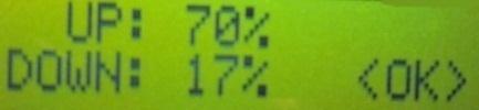 Popolna tema ima vrednost 0%. Če odstotke povečujemo, pomeni da je bolj svetlo. Najprej nastavimo vrednost pomika gor s tipkama ali.