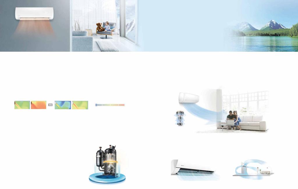 ΨΥΞΗ KI ΘΕΡΜΑΝΣΗ LO - MBIENT HETING TURBO MODE Η τεχνολογία inverter low ambient heating διασφαλίζει θέρμανση ακόμα και σε εξαιρετικά χαμηλές εξωτερικές θερμοκρασίες.
