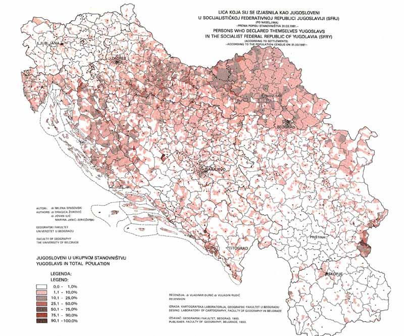 ΟΙ ΓΙΟΥΓΚΟΣΛΑΒΟΙ Άτομα που Προσδιορίσθηκαν ως Γιουγκοσλάβοι Η κατηγορία των Γιουγκοσλάβων ως εθνικά αναποφάσιστα άτομα, εισήχθη για πρώτη φορά στην πρώην Γιουγκοσλαβία, με την απογραφή πληθυσμών του