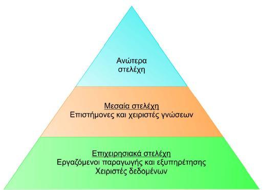 6.2. Επιχείρηση Eπιχειρηματική Δομή Κάθε κατηγορία προσωπικού έχει διαφορετικές ανάγκες πληροφόρησης.