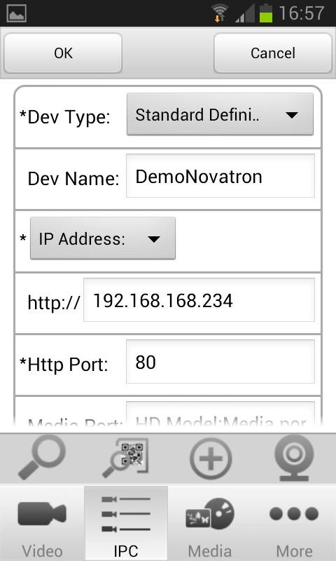 P2P όπως η FI9821P. http:// : Εδώ γράφουμε την IP Address ή το DDNS URL της κάμερας μας ανάλογα με το τι έχουμε επιλέξει στο προηγούμενο πεδίο.