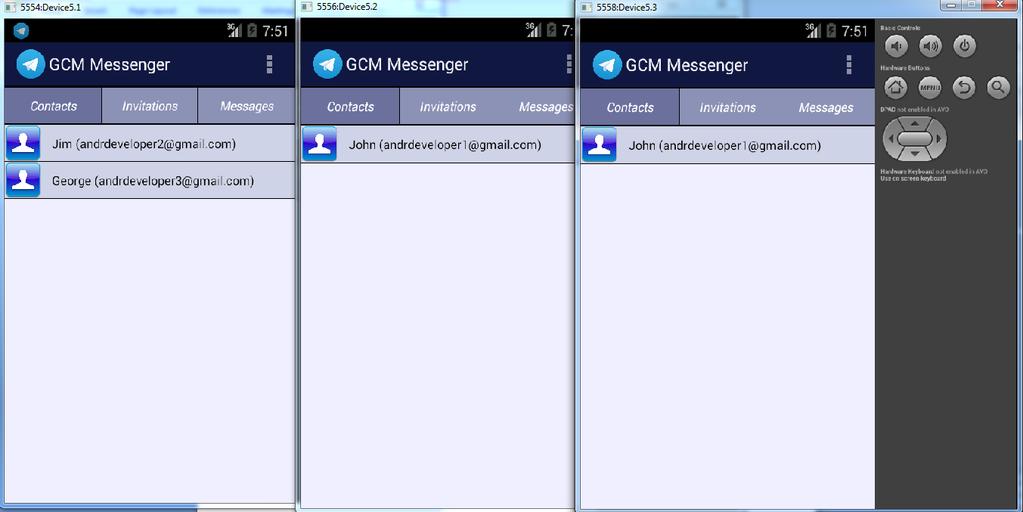 Τα Notifications αυτά ενημερώνουν τους χρήστες ότι πραγματοποιήθηκε μια σημαντική ενέργεια για εκείνον (στην περίπτωσή μας η αποστολή των αιτημάτων προσθήκης χρήστη στις επαφές). Εικόνα 3.