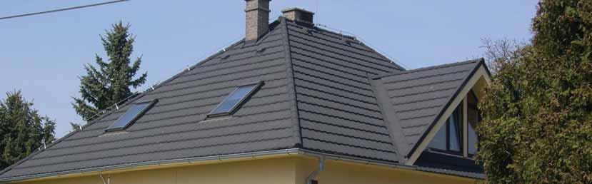 Celková šírka: 410 mm Užitočná plocha: 0,55 m 2 /ks Celková hrúbka farby Ondusteel: 140 μm