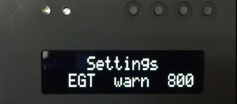6. 7. EGT warn 800-1250 8. πατώντας το button 4 αυξάνουμε το EGT warn 9. πατώντας το button 3 μειώνουμε το EGT warn 10.