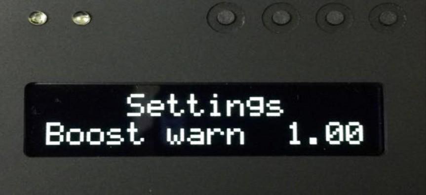 το led 2 και θα πέσει σε μηχανικό boost. 13.) Εάν ξαναπατήσουμε το button 1 τότε μπαίνουμε στο 14. 15.Boost Warn 0.7 3 bar 16.