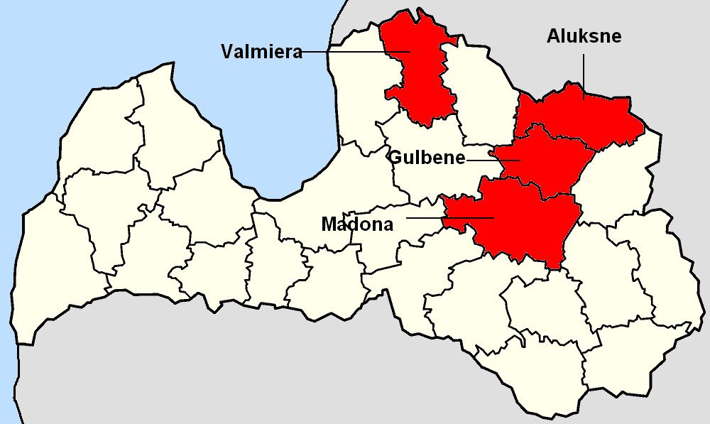 Studii de caz Letonia Regiunea Madona este a doua cea mai mare regiune din Letonia şi acoperă o suprafaţă de 3349 km 2, populată de 41662 de locuitori. 37% din teren este pentru agricultură.