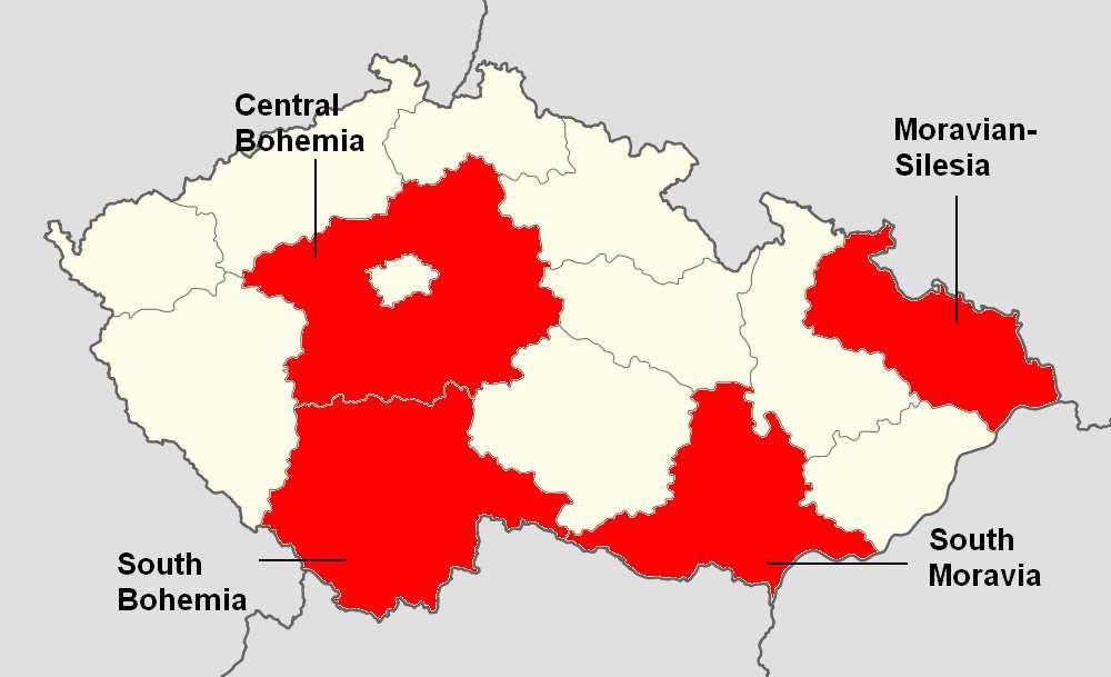 Studii de caz Republica Cehă Regiunea Moravia de Sud este situată în partea de sud-est a Republicii Cehe şi acoperă o suprafaţă de 7195 km 2. În Moravia de Sud locuiesc 1,147 milioane de oameni.