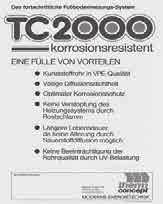 Kõiki komponente võib kombineeridateceflex või TECElogo toodetega. TC2000 brošüür aastat 1982. Teema: korrosioonikindlus.