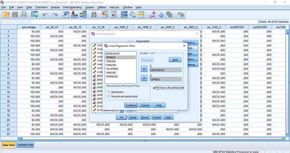 Διαδικασία Παλινδρόμησης σε περιβάλλον SPSS