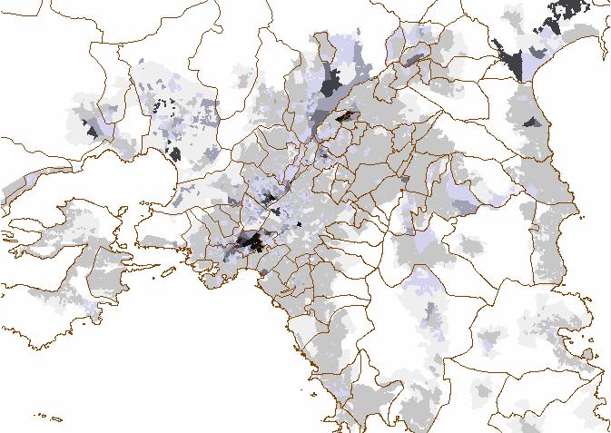 Αντίθετα, οι μετανάστες των πιο πρόσφατων ρευμάτων, από την Ασία και την Αφρική, συνήθως συγκεντρώνονται σε μικρότερες κοινότητες.