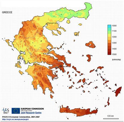 Ηλιακό δυναμικό Θ θλιακι ακτινοβολία αυξάνεται ςτα μεγαλφτερα υψόμετρα, λόγω μείωςθσ τθσ