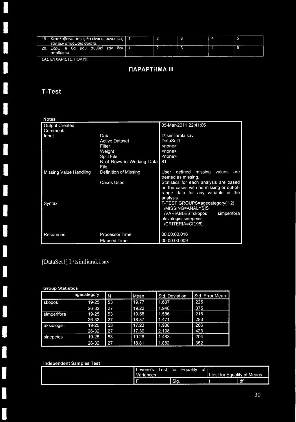 sav Active Dataset DataSetl Filter <none> Weight <none> Split File <none> N of Rows in Working Data 81 File Missing Value Handling Definition of Missing User defined missing values are treated as