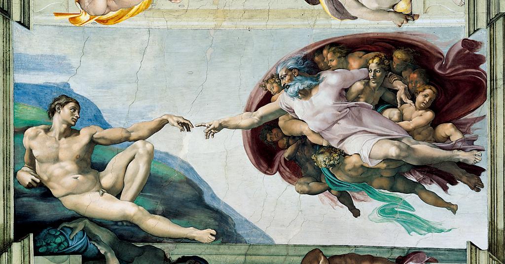 Michelangelo Buonarroti Creation of Adam, Sistine Chapel Ceiling Vatican