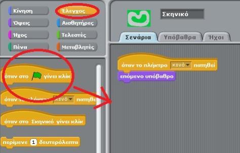 Από το παράθυρο που εμφανίζεται, μπορούμε είτε να εισάγου- Ομοίως, μεταφέρετε την εντολή
